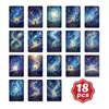 Compra Directa Transfronteriza de 18 Tarjetas/Paquete de Cielo Estrellado Cósmico Meditación Misteriosa Postales con Texto Inspirador Tarjetas de Decoración de Pared