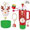 Traje de Alce de Natal Transfronteiriço Decoração da Stanley Cup Chapéu de Palha Boneco de Neve de Natal Pingente de Árvore de Natal Festa