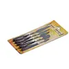 Cuchillos de Acero Inoxidable para Pintura al Óleo, Raspadores de Madera Planos y Puntiagudos para Pintura Acrílica, Juego de 5 Piezas para Pintura Tradicional China