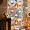 Variedad Transfronteriza de Linternas de Luna y Combinaciones de Estrellas de Festival de Oriente Medio, Pegatinas de Pared Coloridas Electrostáticas, Pegatinas de Decoración para el Hogar, PVC