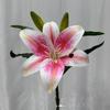 Flor Artificial de Lirio que Retiene la Humedad Impresa en 3D 1 Flor 2 Capullos Lirio Flor Falsa para Boda Decoración del Hogar Exportación Flor Falsa