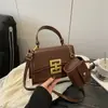 Bolsa Quadrada Pequena da Moda 2026 Inverno Nova Moda Versátil Simples Casual Texturizada Ombro Transversal Bolsa de Mão