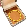 Pulsera de cuentas chapada en oro vietnamita, lujo ligero con un toque de alta gama, exquisita pulsera elástica de cuentas que no se decolora durante mucho tiempo, versátil y de nicho