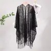 Xale Estilo Chinês Cheongsam Feminino Novo Cardigan Externo Primavera e Verão Fino Elegante Renda Vazada Franja Xale Antigo