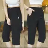 Shorts Masculino de Seda de Gelo Estilo Coreano Solto Reto Respirável Comprimento até o Joelho Verão Fresco Cintura Elástica Shorts Casuais