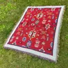 Manta de Línea Personalizada, Manta de Camping, Alfombra, Manta de Picnic, Manta de Sofá, Manta Multifuncional Estilo Étnico Bohemio