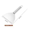 Espátula para panqueques de acero inoxidable, espátula para cocinar teppanyaki, espátula de mano para panqueques y bistecs, espátula para pizza, herramienta específica para la cocina