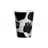 Conjunto de louças de festa temático de fazenda com vaca de desenho animado transfronteiriço prato de papel copo de papel decoração de festa louças