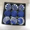 Decoraciones de Bolas de Navidad para Productos Nuevos Transfronterizos 8cm/9Pzs Juego de Bolas de Navidad Coloridas de Diamante y Terciopelo Adornos para Árbol de Navidad