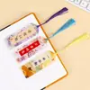 Marcador de página estilo chino con texto, Regalo de recompensa motivacional para estudiantes, Lindo para leer, Creativo, Borla escolar, Acrílico, Nuevo