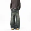 Marca Americana Moderna Jeans Reto Solto para Homens Primavera e Outono Novo High Street Caimento Larga Casual Versátil Calça Longa