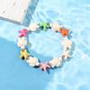 Pulsera de Tortuga Tejida a Mano Serie Oceánica Europea y Americana Pulsera de Concha Natural Estrella de Mar Pulsera de Concha