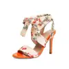 Tallas 35-43 Sandalias de Tacón Ultra Alto para Mujer de Verano Sandalias Romanas Casuales de Tacón Fino con Tiras Delanteras