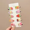 Presilhas de Cabelo de Sorvete Fofas para Meninas, Mini Grampos de Cabelo, Presilhas Bico de Pato, Presilhas para Franja Infantil, Acessórios de Cabelo de Desenho Animado