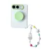 Funda magnética para teléfono con patrón de ondas, color sólido, compatible con Apple 18DUO, iPhone Duo, con cordón, a prueba de caídas y elegante