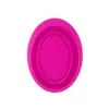 Tigela de Lavagem de Silicone Dobrável Esponja de Pó Tigela de Lavagem Pad Ferramenta Universal de Limpeza de Pincéis de Maquiagem Tigela de Lavagem Oval para Pincéis de Maquiagem