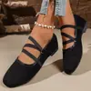 2026 Otoño Nuevos Zapatos Casuales para Mujer de Suela Blanda Cómodos Planos Talla Grande Zapatos Perezosos Transfronterizos wish