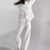 Conjunto de Pantalones Casuales de Color Sólido Deportivos Modernos con Cordones y Múltiples Bolsillos de Moda Otoño 2024 de Comercio Exterior Europeo y Americano