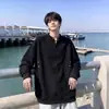 Sudadera con cuello en V y remaches de 380 g de alta resistencia para niños, nueva otoño 2026 estilo americano juvenil cityboy camiseta de manga larga
