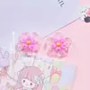 Accesorios de resina de flor transparente de hielo de doble capa de cinco pétalos DIY hechos a mano con agujeros para zapatos funda de teléfono móvil pasador flor de zapato pegatina para taza decoración
