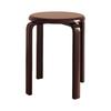 Taburete Apilable Doméstico de Madera Maciza, Taburete Bajo Simple, Banco para Sala de Estar, Mesa de Comedor, Taburete Redondo Extra Grueso, Madera Maciza Engrosada