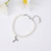 Aliexpress Cross-Border Nova Moda Simples Micro-Incustado Zircônia 26 Letras Pulseira para Mulheres, Elegante e Versátil Pérola Luz de Luxo
