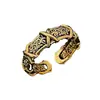Anillo de Cruz Arabesco Dorado Antiguo con Diseño "Origen de Todas las Cosas" Plateado, Artículo Versátil de Gama Alta de Nicho, Directo del Fabricante