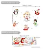 Pegatinas de Pared Decorativas de Pingüino de Papá Noel para Dormitorio y Sala de Estar Pared de Fondo Decoración de Atmósfera Navideña Pegatinas de Pared Autoadhesivas
