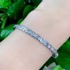 Comercio exterior nueva pulsera de circonita cuadrada redonda en forma de corazón de moda simple fábrica de joyas Joker en stock una generación de cabello