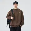 Moletom masculino para primavera e outono, roupas masculinas plus size, novo estilo 2026, corte solto, extra grande, blusa casual masculina, moderno