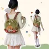 Mochila de Pelúcia Panda Vermelho Fofo Transfronteiriça Bolsa Boneca Lolita Rosto Grande Mochila Escolar Presente Mochila Feminina