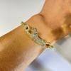 Europa, América y Oriente Medio transfronterizos llenos de pulsera de leopardo diamante personalidad moda hombres y mujeres usan pulsera de guepardo joyería de lujo venta al por mayor