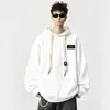 Sudadera con capucha para hombre, estilo otoño e invierno, corte holgado, top casual de moda tipo pullover, forrada de polar y engrosada, chaqueta de invierno para adolescentes