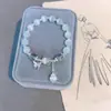 Pulsera de Cristal Estilo Nuevo con Margaritas Pequeñas, Joyería Estilo Coreano con Girasoles, Pulsera de Amistad para Estudiantes, Accesorios de Moda