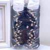 Tiara de cabelo cor diamante chá com leite montada em cartão Linha A Nível A Laço amarrador de cabelo feminino elástico de bolinha loja física loja de 2 reais bijuteria