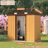 Cuarto de Herramientas de Almacenamiento Exterior, Cuarto de Utilidades para Jardín en Patio, Casa Sencilla de Ensamblaje Exterior, Cuarto de Almacenamiento Móvil, Casa Modular
