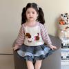 Suéter para Niña 2025 Nuevo Estilo de Invierno para Niñas y Bebés, Moda de Invierno Camiseta Base Tejida para Niños, Ropa de Otoño e Invierno