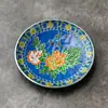 Venta al por mayor de fábrica cloisonné Kung Fu Cup posavasos taza de ceremonia de té soporte esmalte color cobre soporte para té almohadilla para té almohadilla aislante del calor repuesto