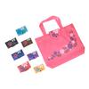 Bolsa de Compras Plegable Ecológica de Tela Oxford 210D con Botón de Presión Floral Pequeño, Bolsa de Almacenamiento Portátil para Compras de Supermercado, Venta al por Mayor
