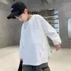 Sudadera para niño para otoño 2026, estilo nuevo para niños mayores, camiseta de manga larga para niño, camiseta básica, top