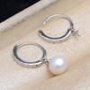 Accesorios de bricolaje Joyería de perlas S925 Pendientes de flor de coche de plata 5806 con abertura para la oreja Flor de coche Hebilla de oreja simple