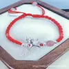 Pulsera Nueva de Plata Pura con Caballo para el Año del Caballo, Bestia Dorada Devoradora de Fortuna, Perla de la Fortuna, Pulsera Nueva de Moda Estilo Chino al por Mayor