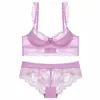 15102 Conjunto de Lingerie Sexy Ultrafino Feminino Renda Preta Seio Grande Pequeno Anti-queda Victoria Sutiã