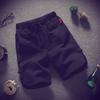 Pantalones cortos de verano para hombre, pantalones cortos de playa, holgados, informales, de algodón y lino, con etiqueta roja, pantalones cortos deportivos vintage para hombre.