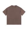 Camiseta Personalizada Transfronteriza para Hombre 260g Algodón Grueso Lavada Manga Corta Camiseta Publicitaria Ropa de Trabajo Uniforme de Clase Uniforme de Grupo