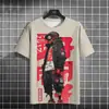 Camiseta para Hombre Japonesa Camiseta con Patrón Mecánico Manga Corta Camiseta Estampada Ropa para Hombre de Exterior Top