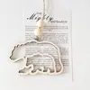 Fabricante de Procesamiento Personaliza Regalos Creativos, Elefante de Amistad Fraternal Artesanía de Madera, Adornos para Árbol de Navidad, Suministro Transfronterizo