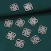 Accesorios de plata de ley 925 con palabras de bendición color negro tinta, accesorios vintage antiguos para DIY hechos a mano, material de cuentas hecho a mano para DIY