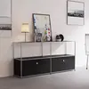 Móvel Modular Combinado Usm Armazenamento de Luxo Leve Aparador de Aço Inoxidável Armazenamento Gabinete de TV Gabinete de Sapatos Estilo Ins Armário Lateral de Armazenamento