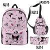 Mochila Mensajero Estuche de Lápices Set de Tres Piezas Impresión 3D Producto Nuevo Sanrio kuromi kuromi